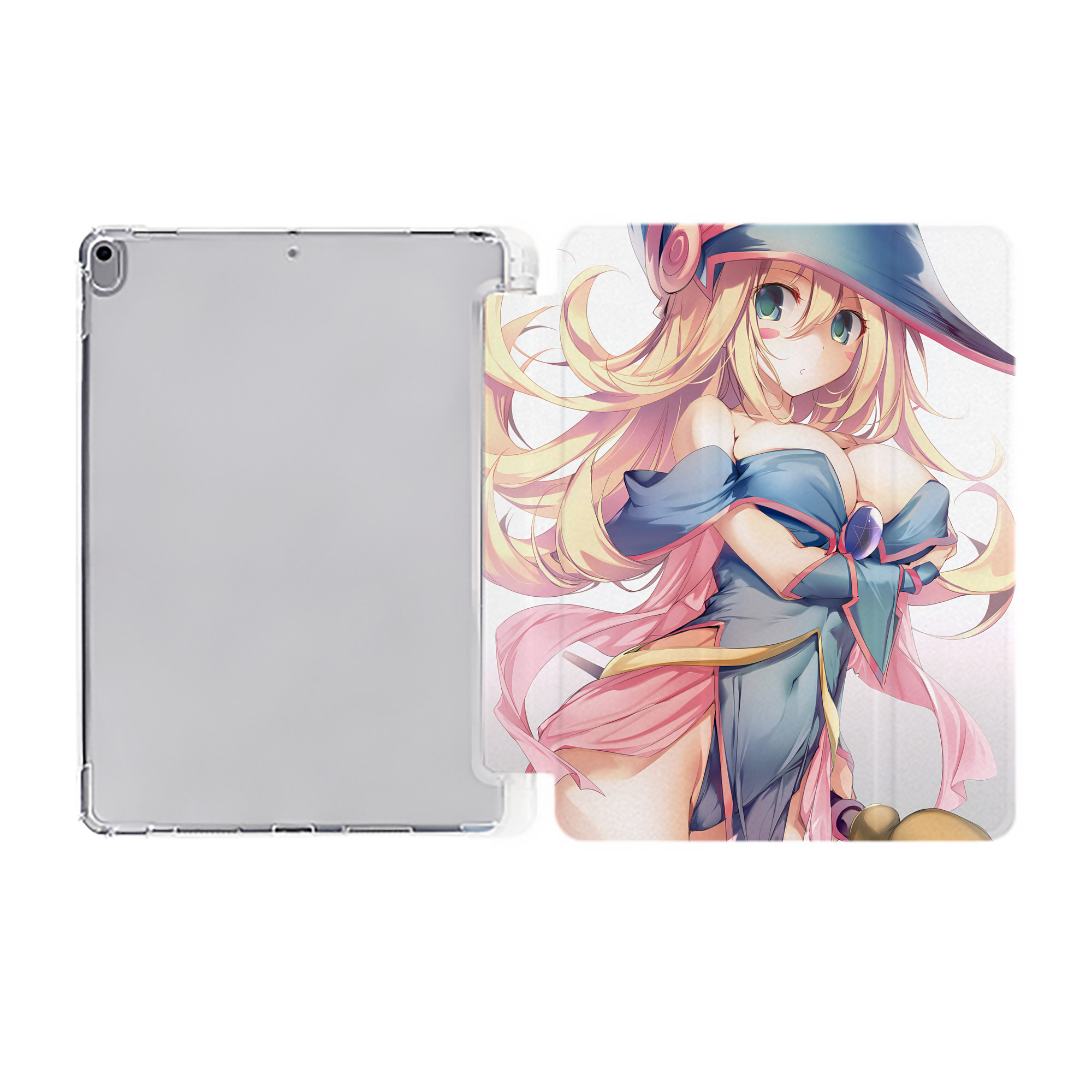 （画像用） 遊☆戯☆王 Yu-Gi-Oh! IPad ケース ペン収納付き 三つ折りスタンド PUレザー×シリコン 対応機種9.5/10.5/10.9インチ